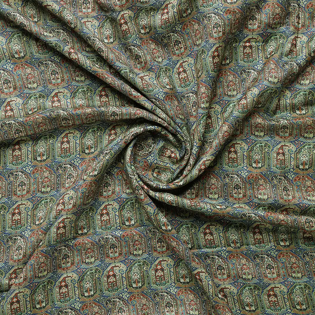 Blue Southwestern Pashmina Printed Fabric – popa 0 ma014775 108 b