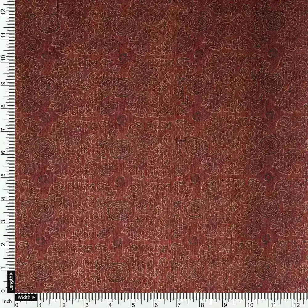 Maroon Ajrak Digital Printed Fabrics – ps 0 oma01498 108 d
