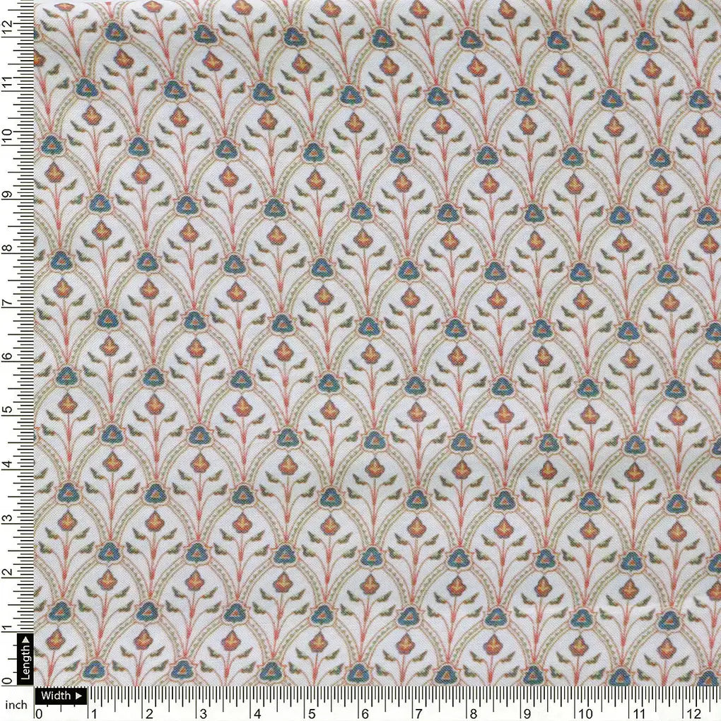 Cream Scales Rayon Printed Fabric – ra 0 ma01502 110 a