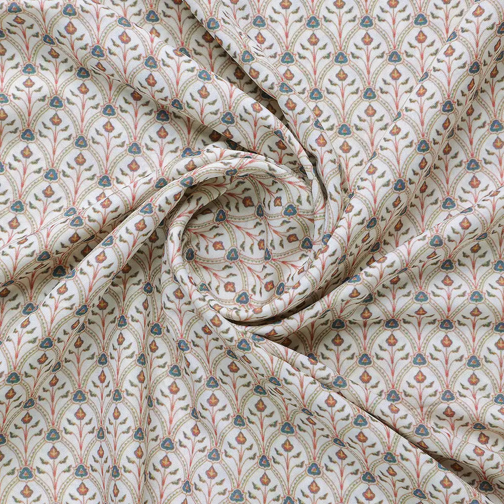 Cream Scales Rayon Printed Fabric – ra 0 ma01502 110 b