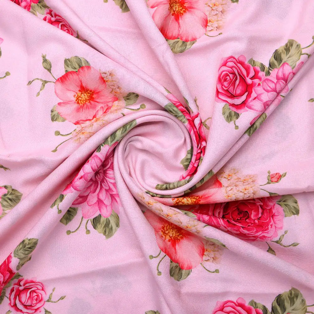 Floral Digital Printed Rayon Fabric from FAB VOGUE Studio – ra 0 ta07841p2 110 a