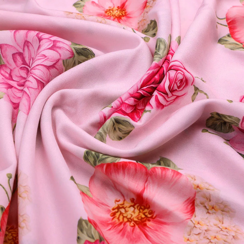 Floral Digital Printed Rayon Fabric from FAB VOGUE Studio – ra 0 ta07841p2 110 c