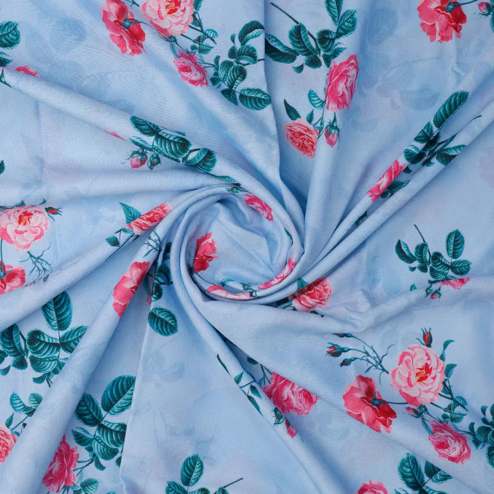 Floral Digital Printed Rayon Fabric from FAB VOGUE Studio – ra 0 ta08342 110 a