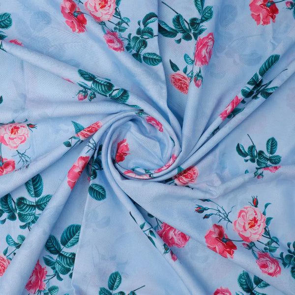 Floral Digital Printed Rayon Fabric from FAB VOGUE Studio – ra 0 ta08342 110 a - alternate view