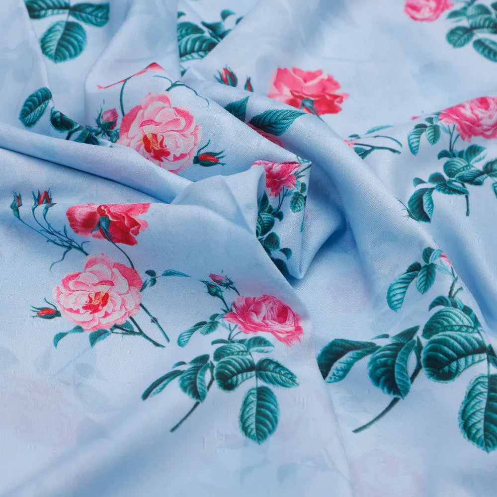 Floral Digital Printed Rayon Fabric from FAB VOGUE Studio – ra 0 ta08342 110 c