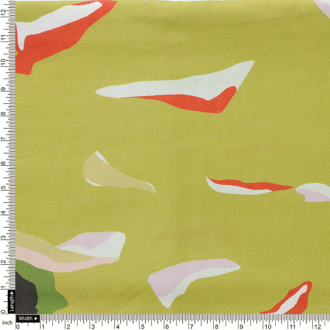 Creative Paper Art Colourful Digital Printed Fabric - Rayon