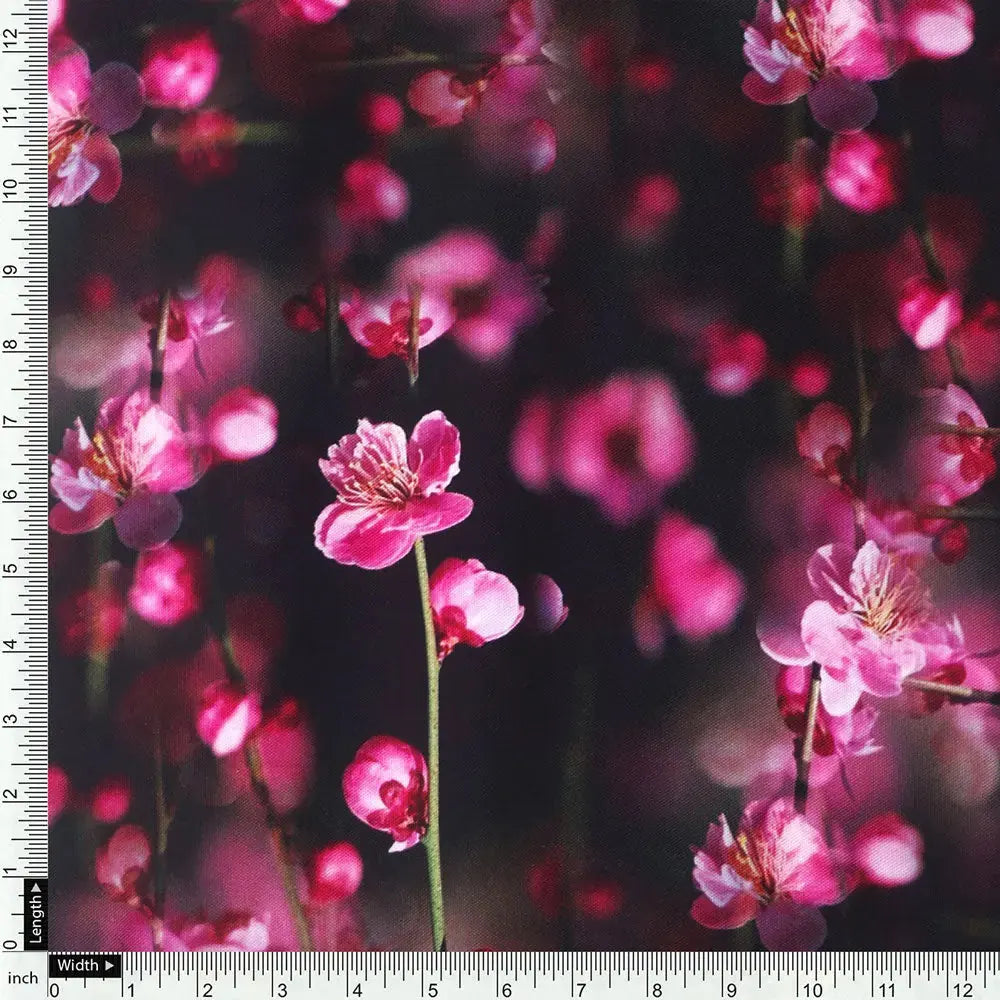 Classy and Attractive Pink Floral Digital Printed Rayon Fabric – ra 0 ta08659 110 d