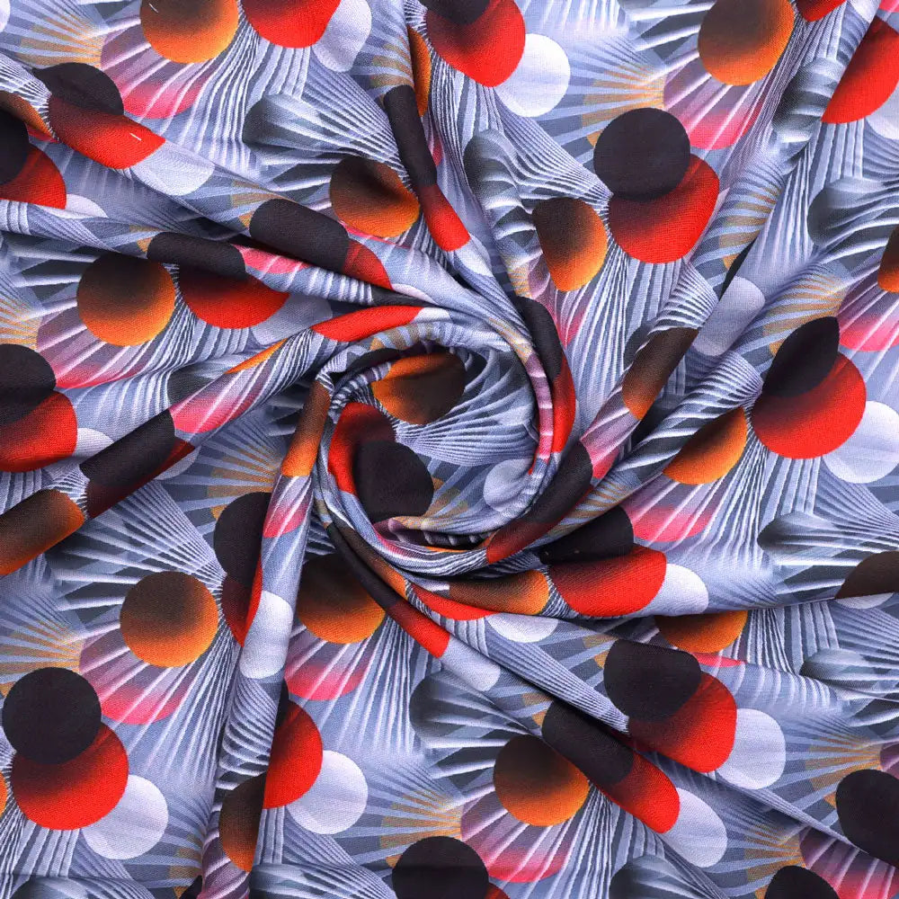 Gorgeous geometric damask digital printed rayon fabric by FAB VOGUE Studio – ra 0 ta08898 110 a