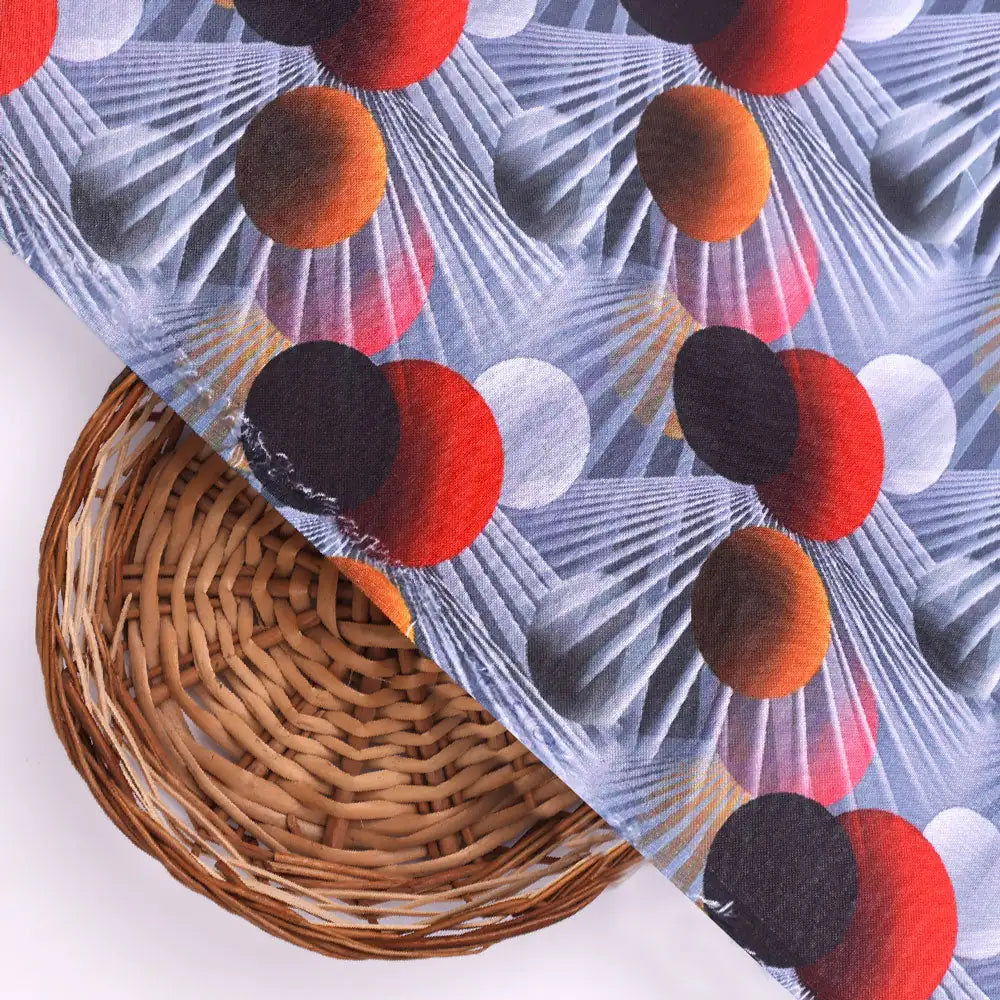 Gorgeous geometric damask digital printed rayon fabric by FAB VOGUE Studio – ra 0 ta08898 110 b