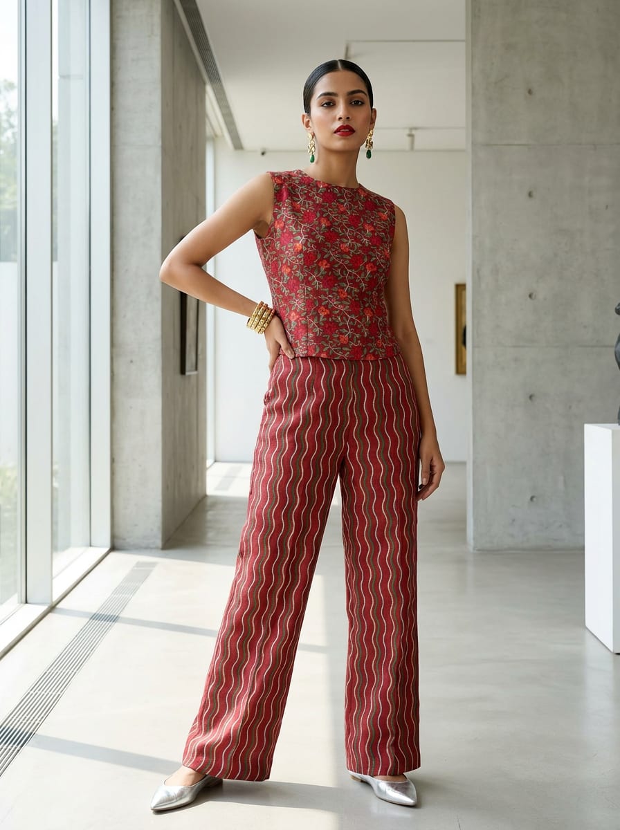 A Tale of Two Prints: Classic Floral Meets Modern Stripe.