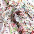 Watercolour Paint Art With Pattern Digital Printed Fabric - Pure Chinon – stock362 c