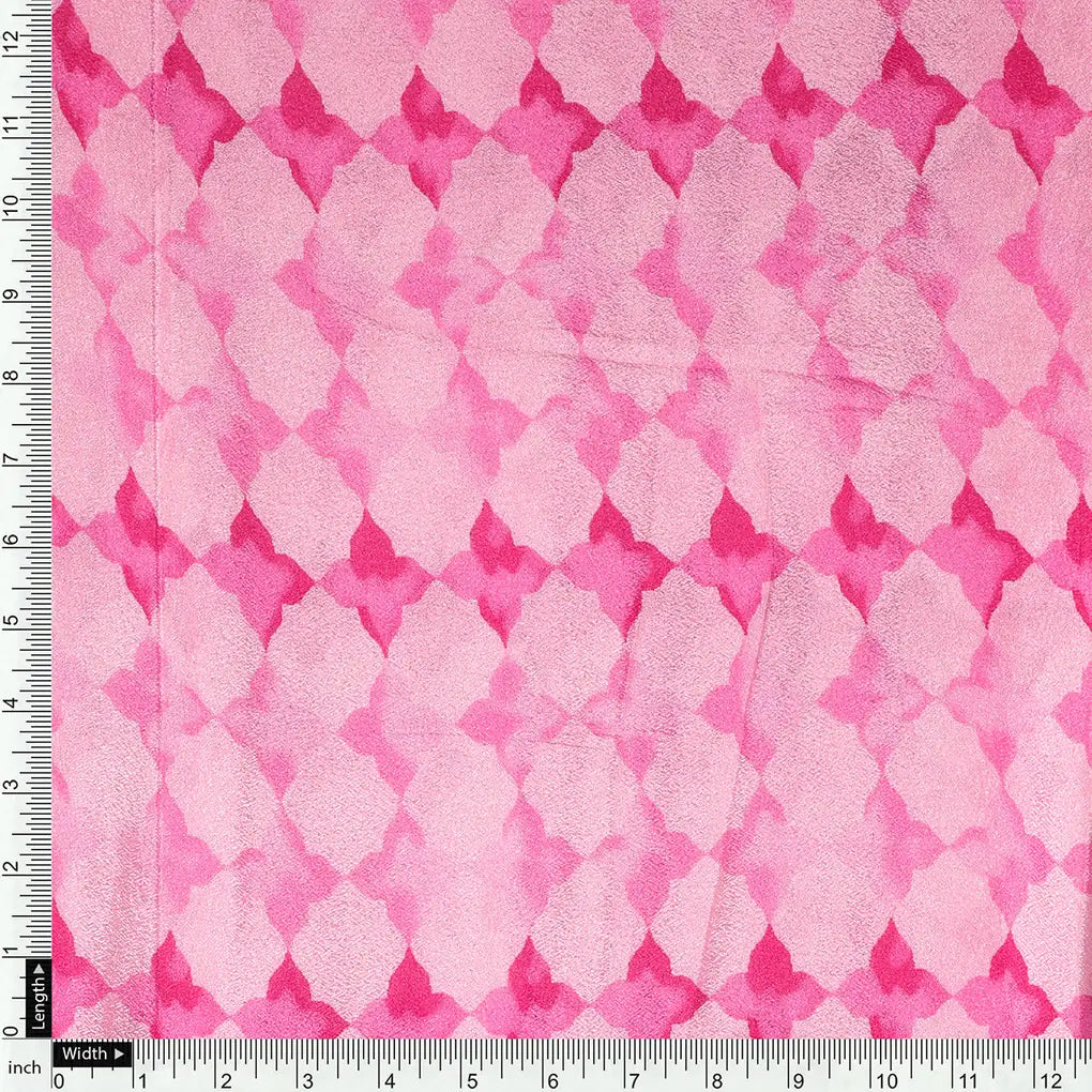 Lattice Star Patterns Digital Printed Fabric - Pure Chinon – tao8735 d