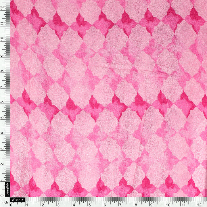 Lattice Star Patterns Digital Printed Fabric - Pure Chinon