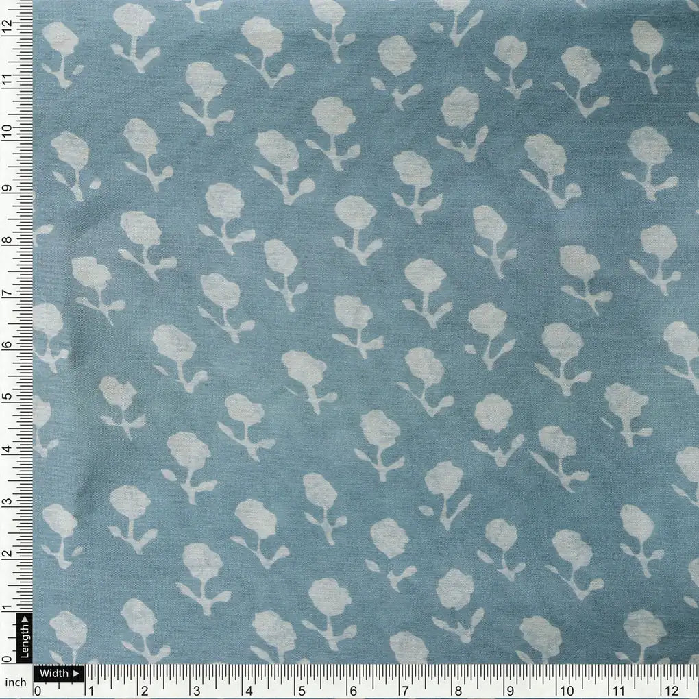 Iris Small Flower Digital Printed Fabric - Tusser Silk – ts 0 ta08529 110 a