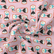 Pink Muslin Digital Printed Kids Fabric – timer
