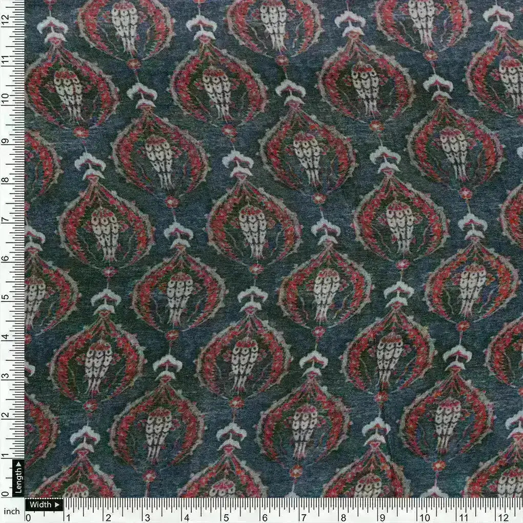 Blue Ogee Pattern Digital Printed Fabrics – us 0 0ba1016 110 a