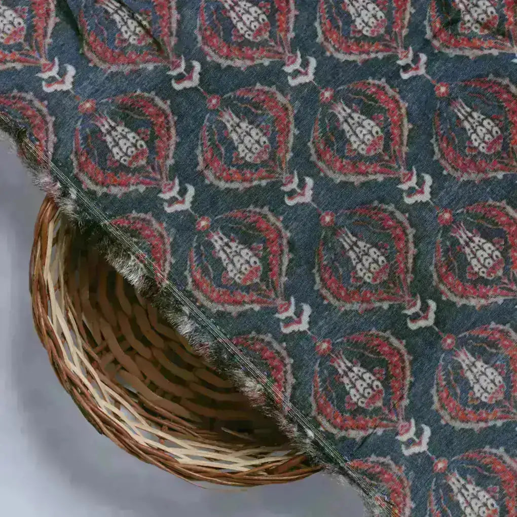 Blue Ogee Pattern Digital Printed Fabrics – us 0 0ba1016 110 d