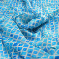 Blue Lattice Lovely Seamless Digital Printed Fabric - Upada Silk – us 0 ma0314p3 151 c
