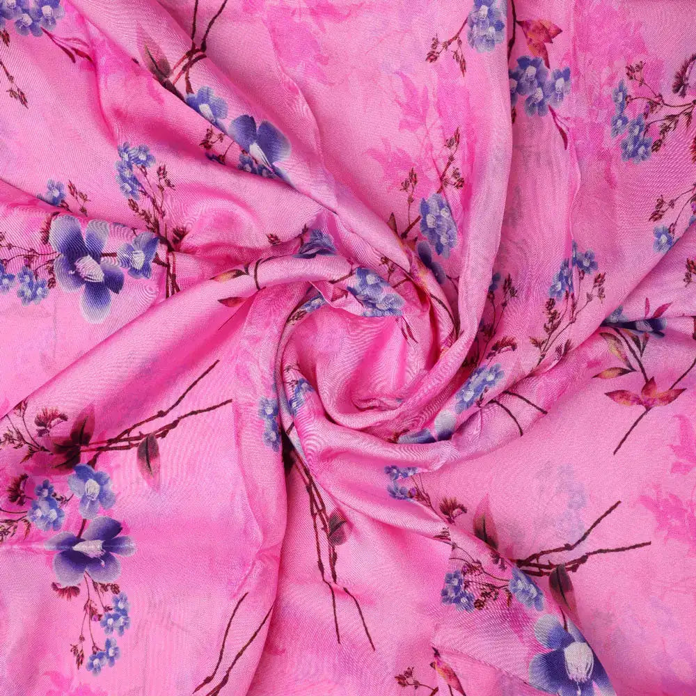 Upada Silk Digital Printed Ditsy Fabric in Pink by FAB VOGUE Studio – us 0 ta09678p3 110 a