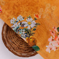 Gorgeous orange floral digital printed velvet fabric by FAB VOGUE Studio – vel 0 0ta061813 111 b 43390867 9f5a 409b b3ca bef0cb3e99ae