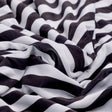 Gorgeous black and white striped velvet fabric by FAB VOGUE Studio – vel 0 ta08501p2 111 c