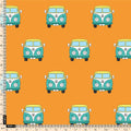 Orange and Blue Ven Print Muslin Fabric for Kids – van1