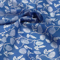 White Jasud Flower With Stalk Digital Printed Fabric - Weightless – we 0 ma02853p3 110 c