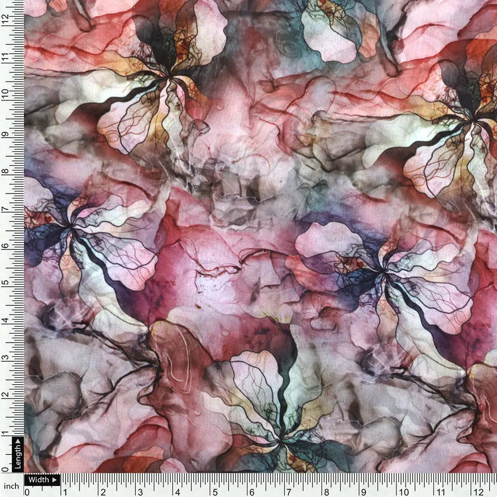 Classy and colorful damask digital printed weightless fabric – we 0 ta09323 110 d