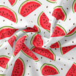 Red and White Watermelon Print Muslin Fabric for Kids – watermelon3