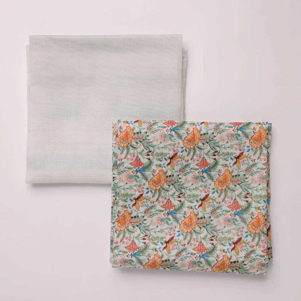 Chanderi Printed Fabric Set 5 Meters – a