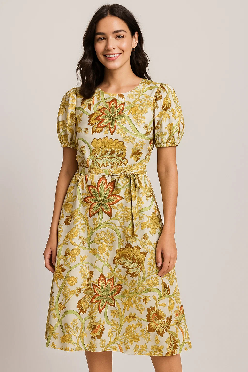 Floral Print Satin Fabric