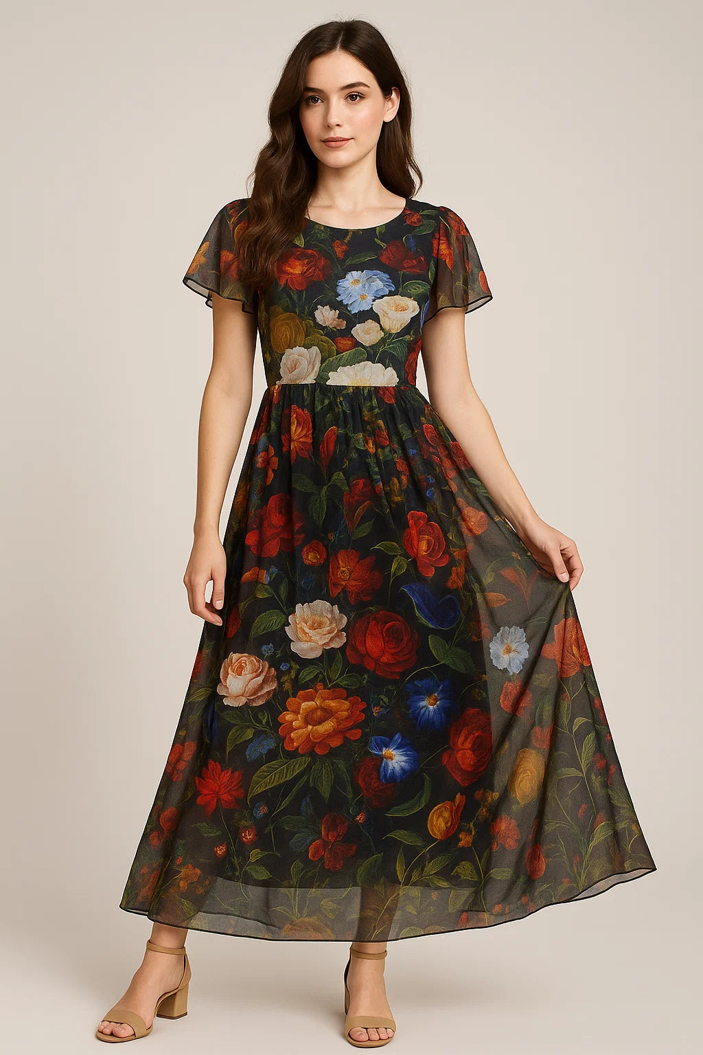 Gorgeous damask digital printed fabric by FAB VOGUE Studio