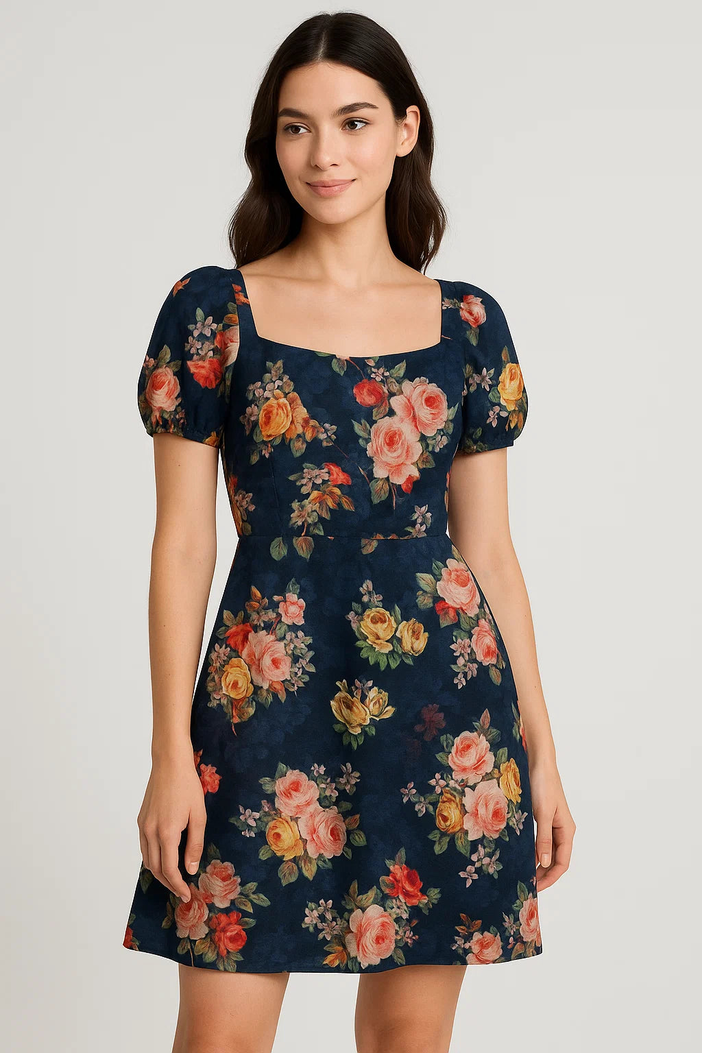 Gorgeous floral print digital printed fabric in weightless fabric