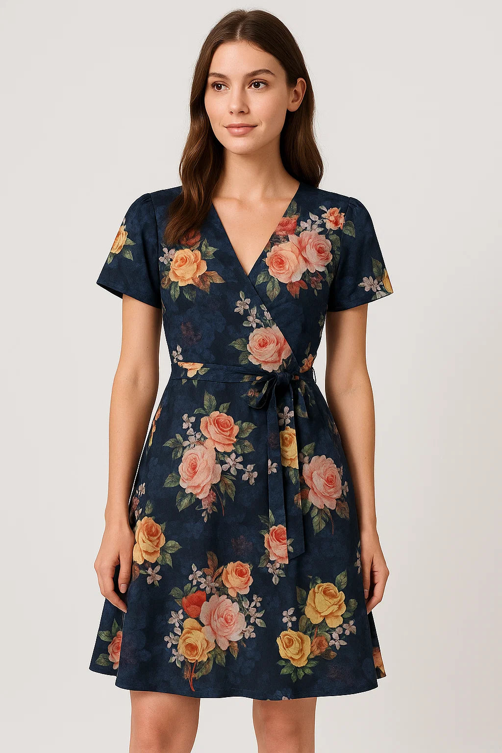 Gorgeous floral print digital printed fabric in weightless fabric