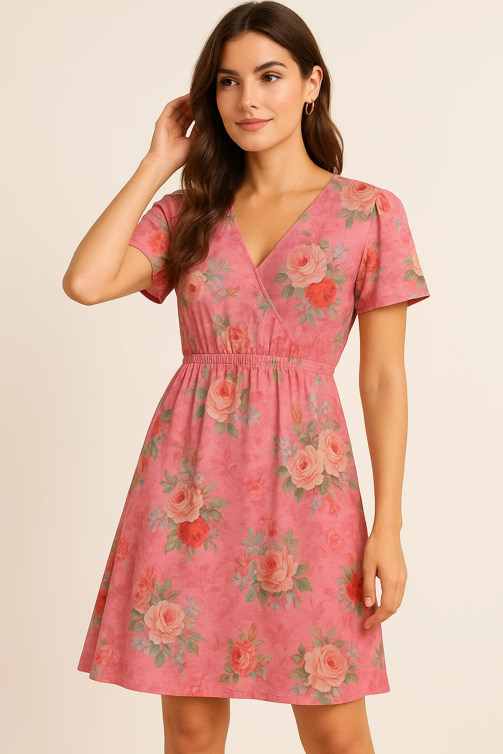 Gorgeous floral print digital printed fabric in weightless fabric from FAB VOGUE Studio