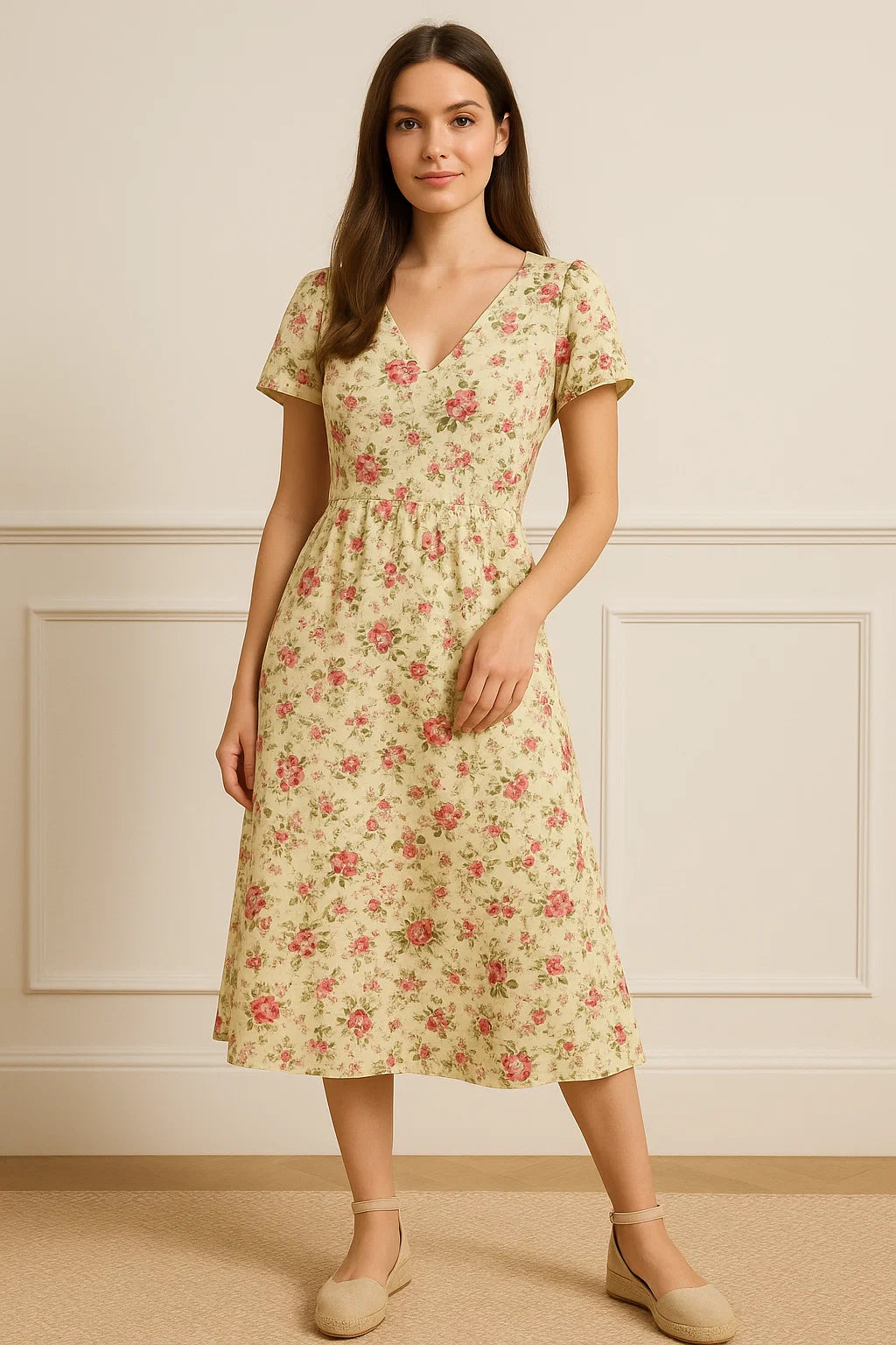 Purple Flower Weightless Printed Fabric