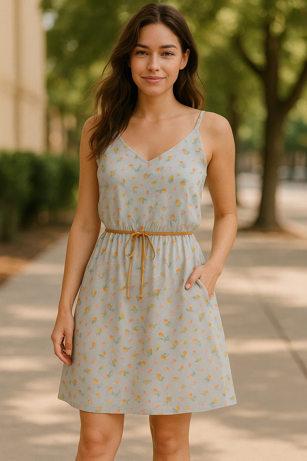 Gray Leaves Weightless Printed Fabric