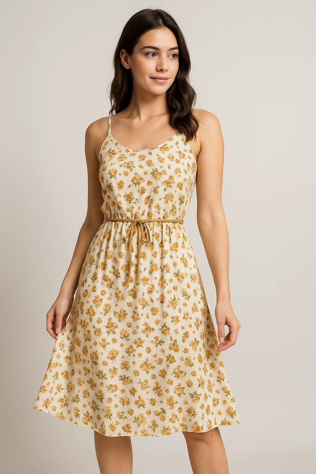 Peach Flower Weightless Printed Fabric