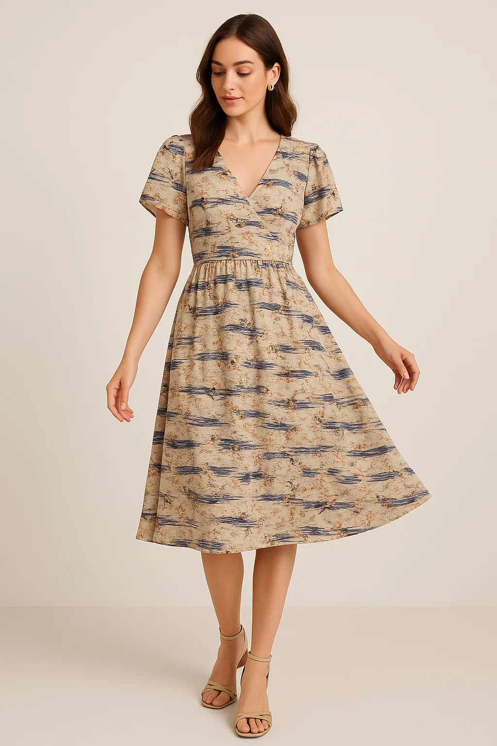 Modish Moss Decorative Weightless Printed Fabric