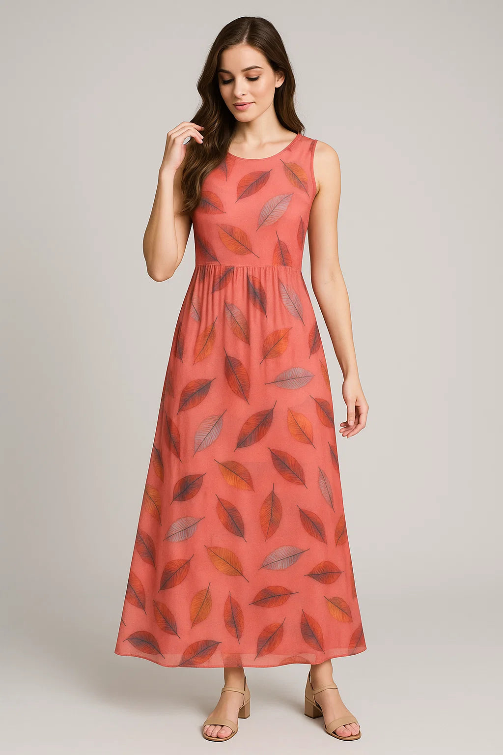 Candy Leaves Weightless Printed Fabric