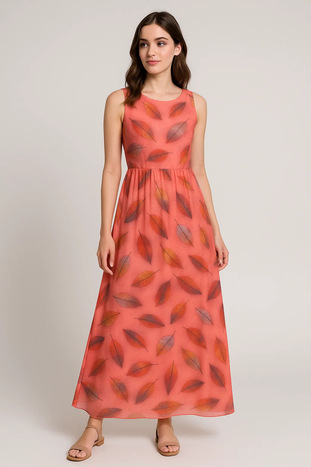 Candy Leaves Weightless Printed Fabric