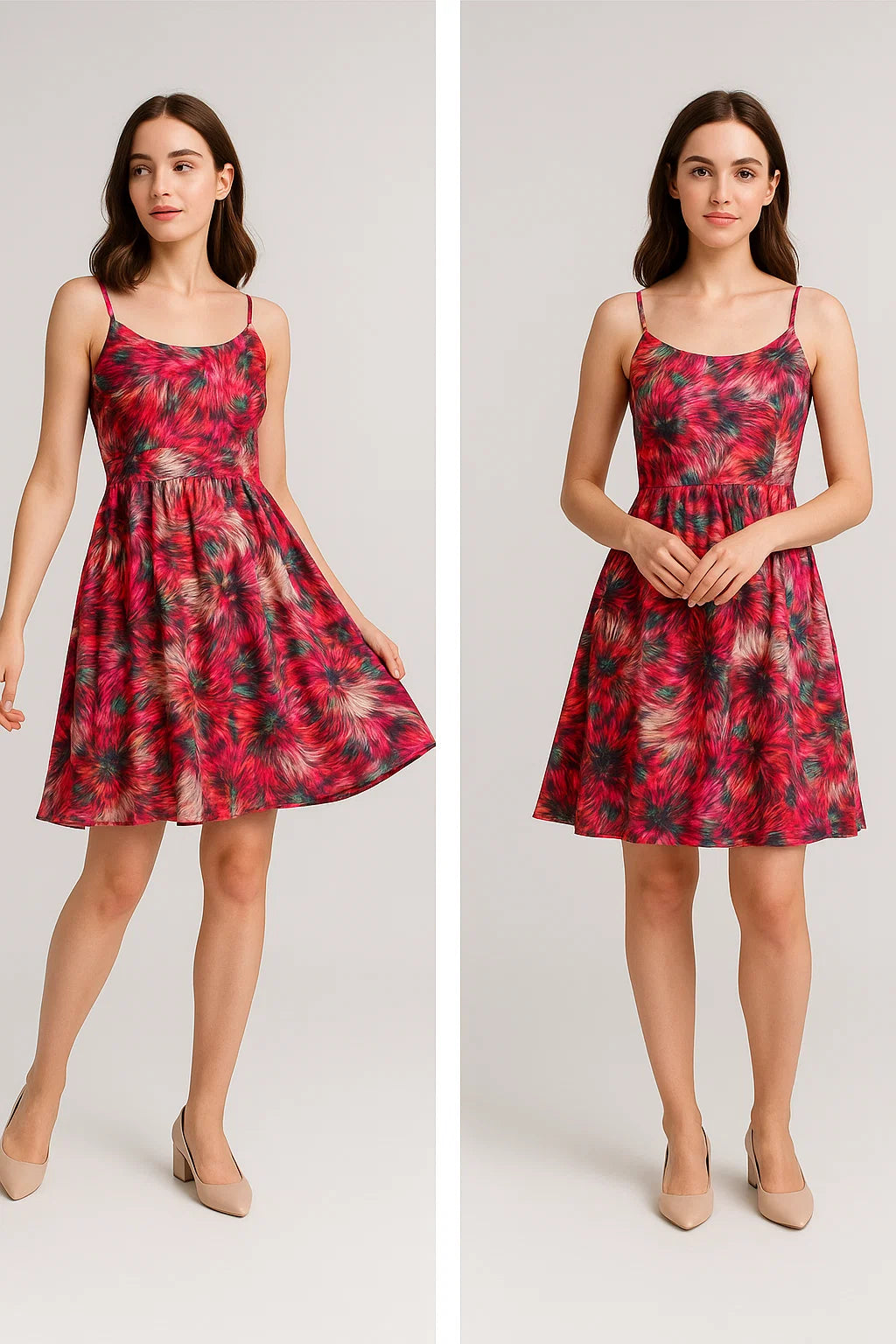 Multicolor Animal Weightless Printed Fabric