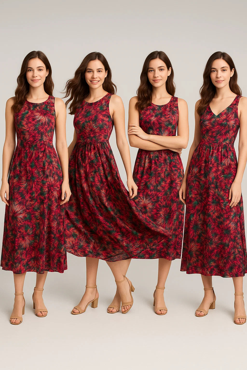 Multicolor Animal Weightless Printed Fabric