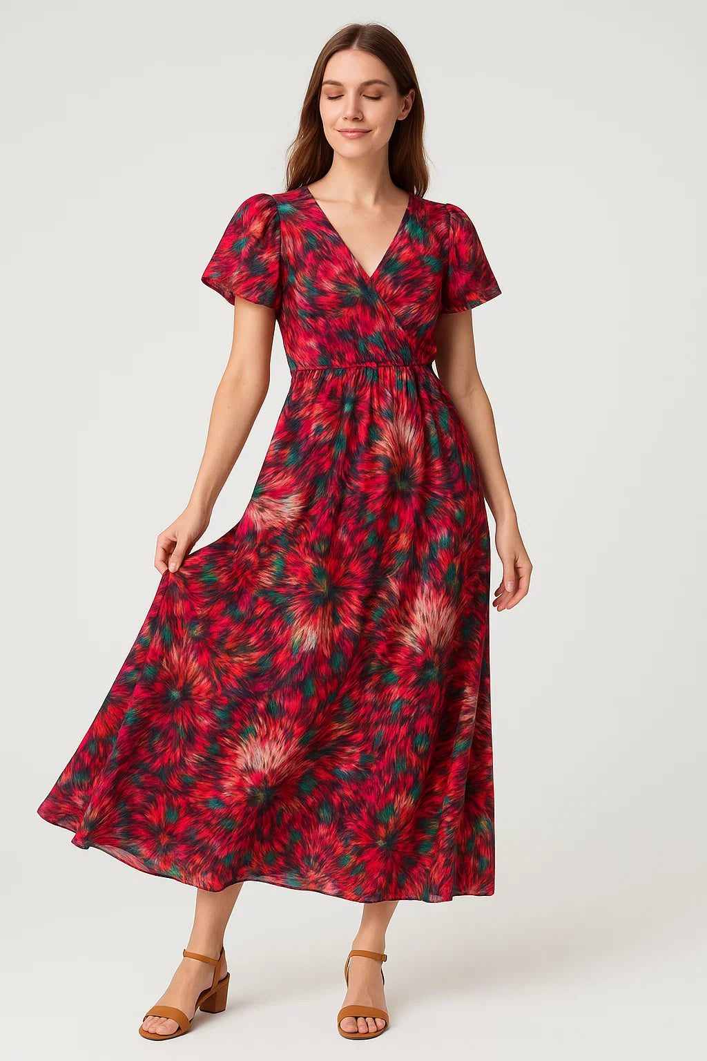 Multicolor Animal Weightless Printed Fabric