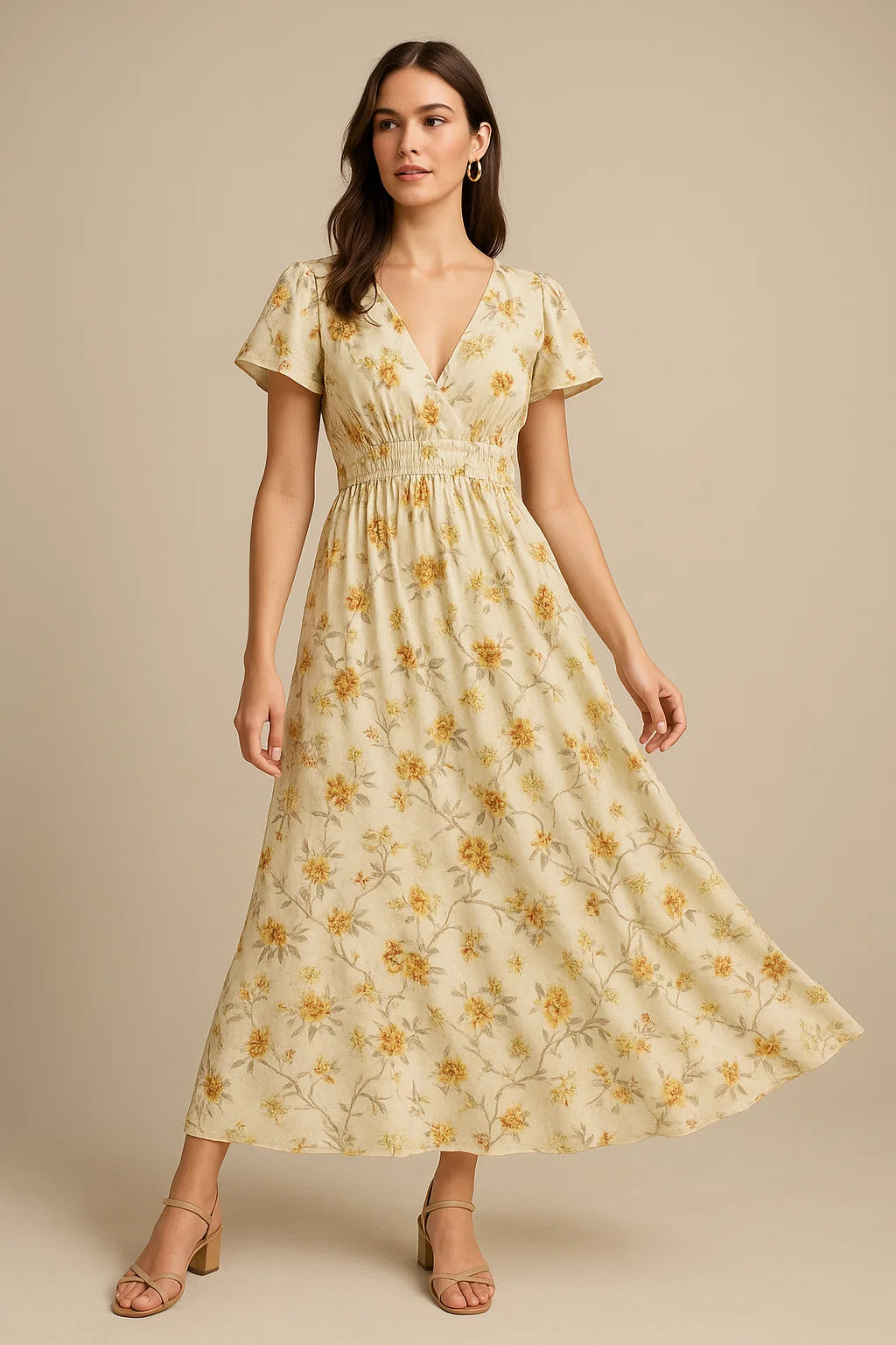 Trendy Jacobean Floral Flower Digital Printed Fabric - Weightless