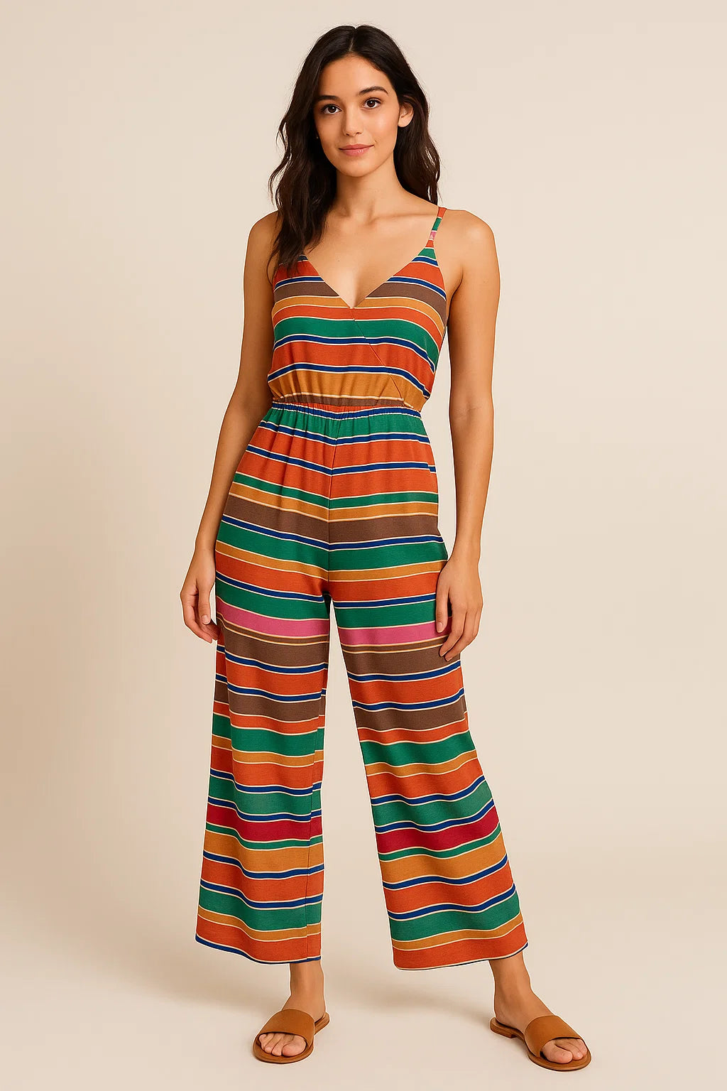 Attractive Hairline Strips Digital Printed Fabric - Weightless