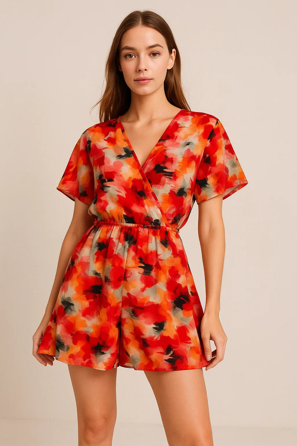 Morden Paint Of Art Multicolor Digital Printed Fabric - Weightless