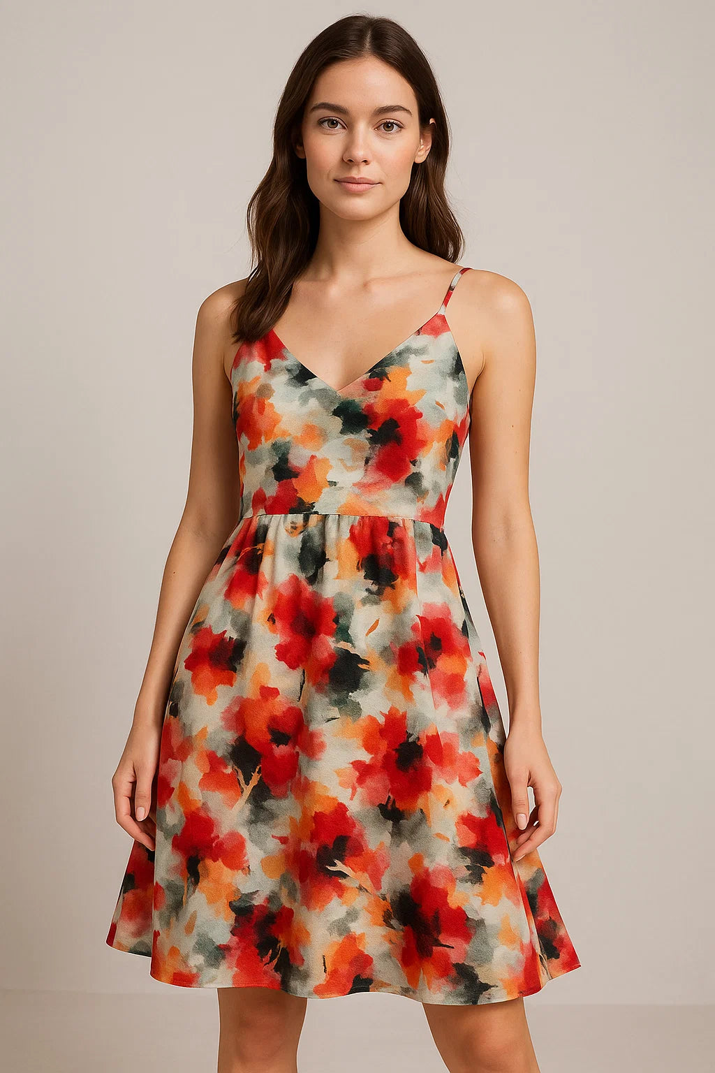 Morden Paint Of Art Multicolor Digital Printed Fabric - Weightless