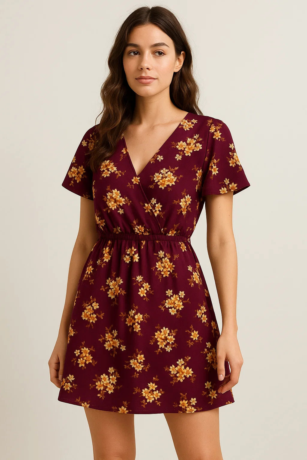 Attractive Yellow Lily Floral Flower Digital Printed Fabric - Weightless