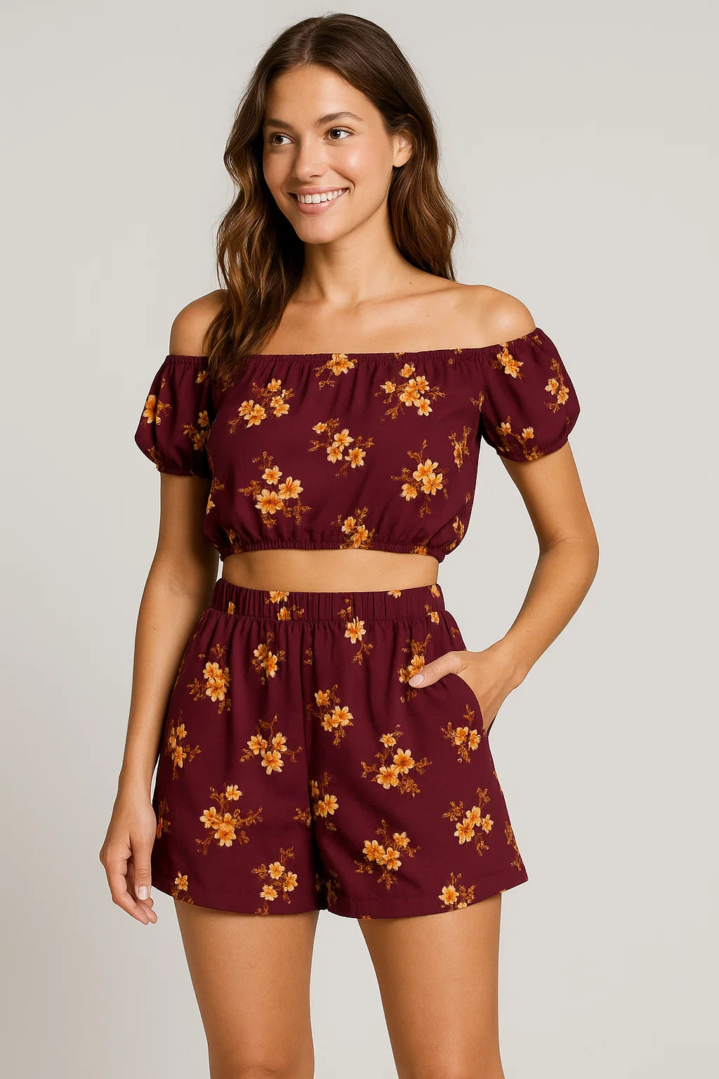 Attractive Yellow Lily Floral Flower Digital Printed Fabric - Weightless